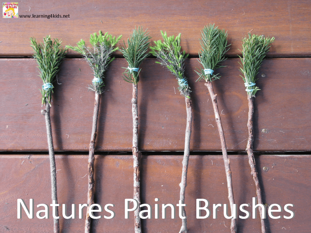 Textured Painting with Nature's Paint Brushes